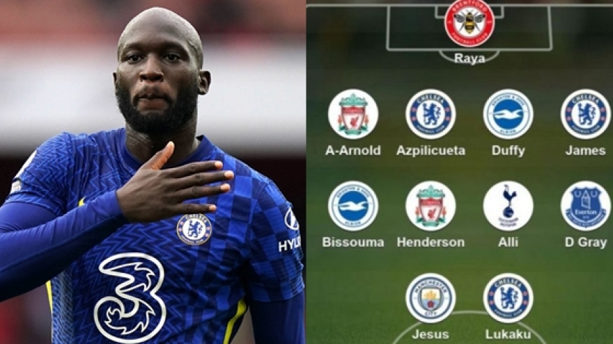 Lukaku cùng Chelsea "nhuộm xanh" đội hình hay nhất vòng 2 Ngoại hạng Anh